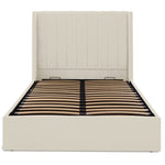 Kempley Double End Lift Ottoman Bed - Cream | Space Saving Sleep Solution