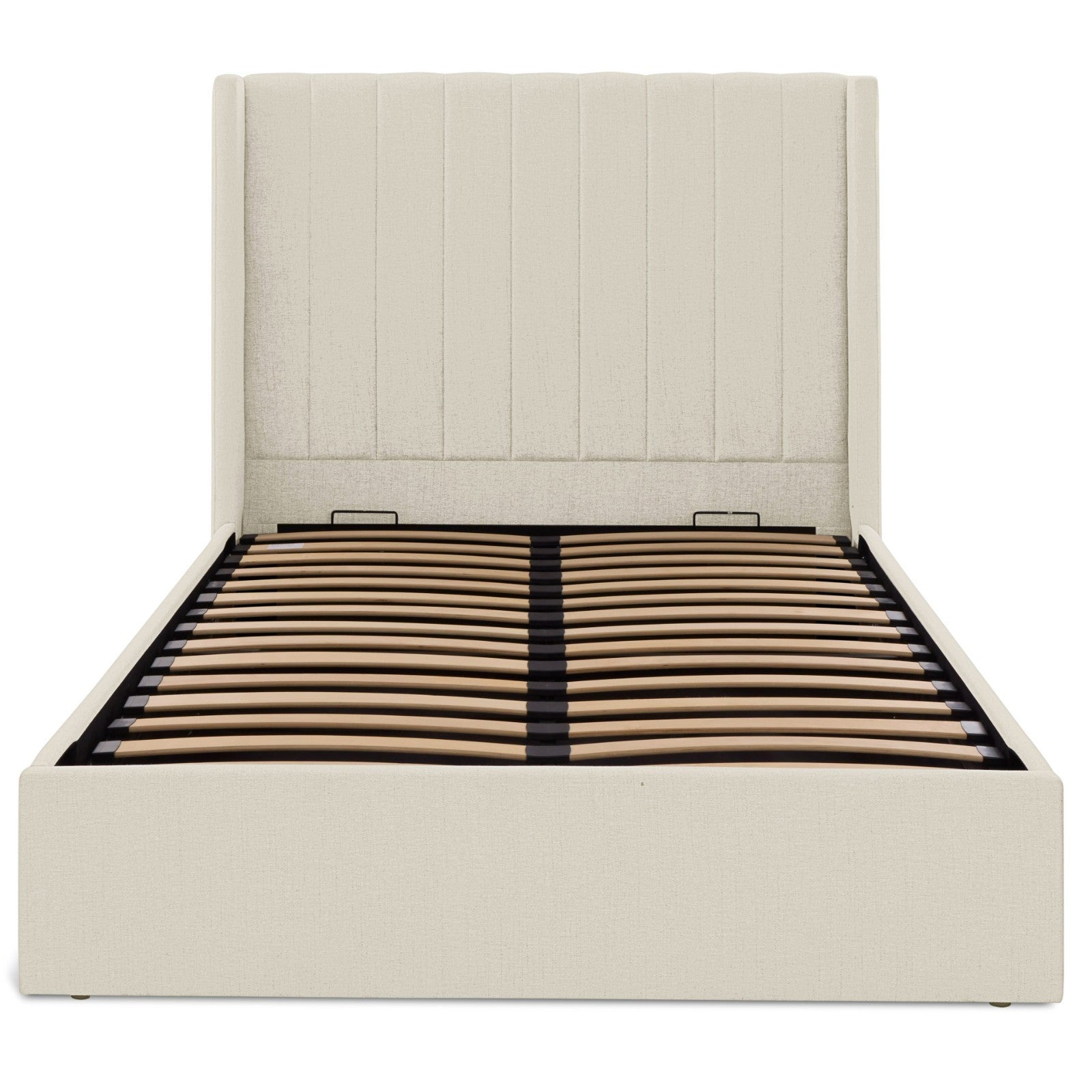 Kempley Double End Lift Ottoman Bed - Cream | Space Saving Sleep Solution