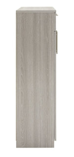 Brisbane 2 Door Shoe Storage Cabinet - Grey & Oak