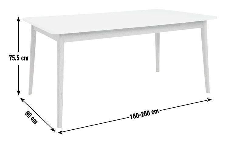 Sylas Extending 6-8 Seater Dining Table- White & Oak | Smart Space Mealtime