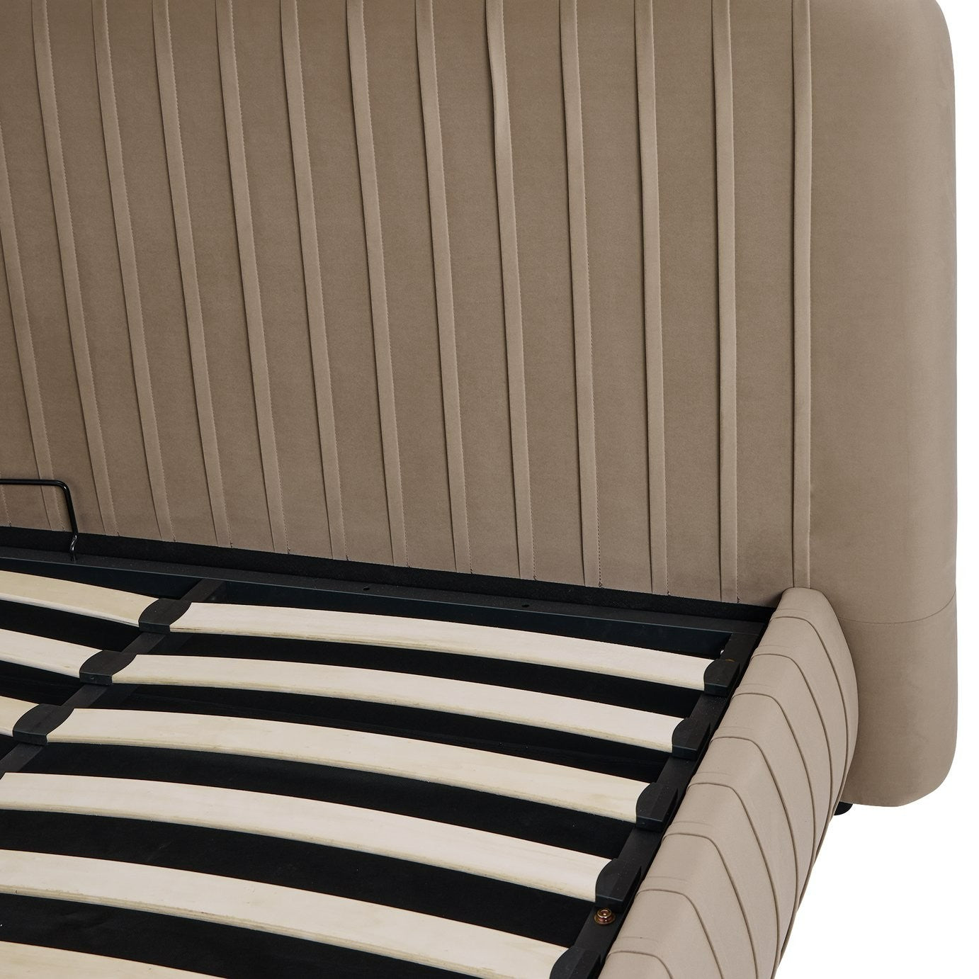 Beatrix Double End Lift Ottoman Bed - Mink | Elegant Home Arrangement