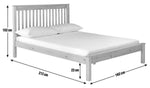 Home Aspley Kingsize Wooden Bed Frame - White ( B Grade )