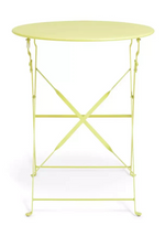 Eve 2 Seater Folding Metal Garden Bistro Set Yellow | Outdoor Patio Set