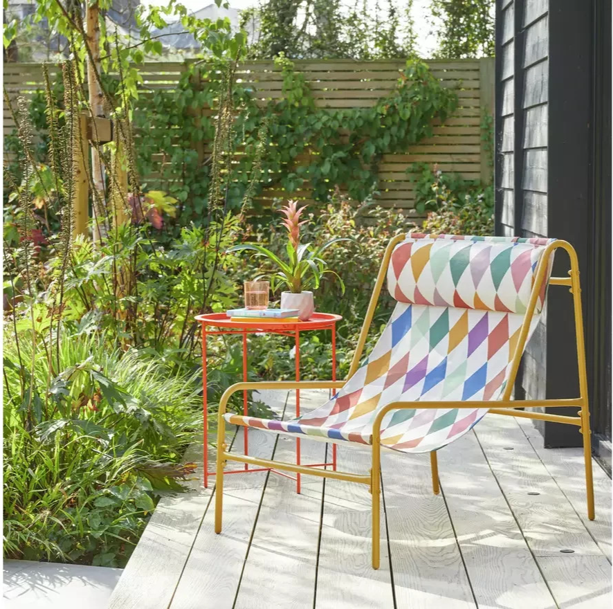 Teka Metal Garden Chair Harlequin | Outdoor Patio Garden Seating Furniture