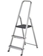 Home Werner 3 Tread High Handrail Step Ladder | Folding Steel Household Ladder
