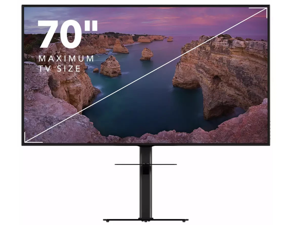 AVF AR-UN60BB Up to 70 Inch TV Stand Black | Modern TV Entertainment Unit