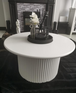 Luan Slatted Coffee Table White | Modern Living Room Centre Table