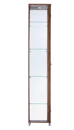 Home 1 Glass Door Display Cabinet Light Oak | Living Room Storage Cabinet Furnit