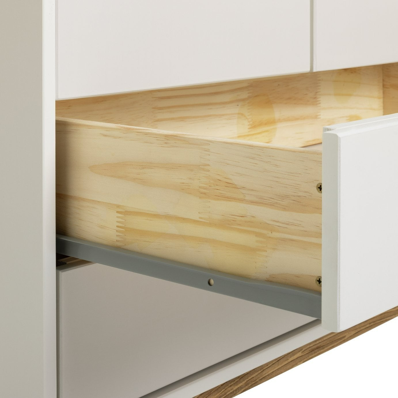 Pimlico 2 Door 2 Drawer Wardrobe - White | Slim wardrobe for small rooms