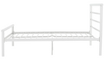 Avalon Small Double Metal Bed Frame - White ( B Grade 37136 - 37134 )