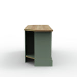 Home Winchester 2 Door Corner TV Unit - Green | Stylish Media Storage
