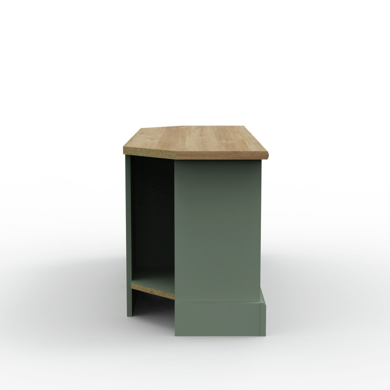 Home Winchester 2 Door Corner TV Unit - Green | Stylish Media Storage
