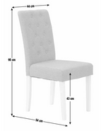 Home Pair of Tweed Fabric Dining Chairs Grey | Modern Kitchen Dining Chair Set