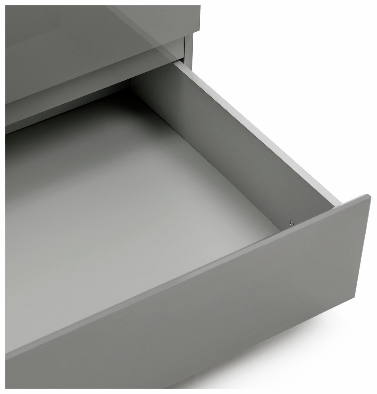 Home Jenson 2 Door 2 Drawer Wardrobe - Gloss Grey | High Shine Furniture