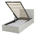 Home Lavendon Single End Lift Ottoman Bed - White | Modern Space-Saving Bed