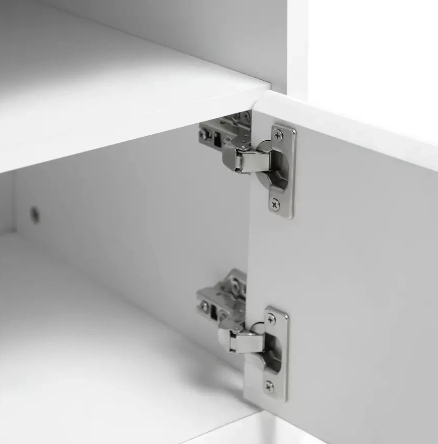 Home Sleigh 2 Door 1 Drawer TV Unit - White Gloss ( B Grade )