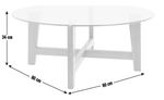 Habitat Zela Round Coffee Table - Walnut