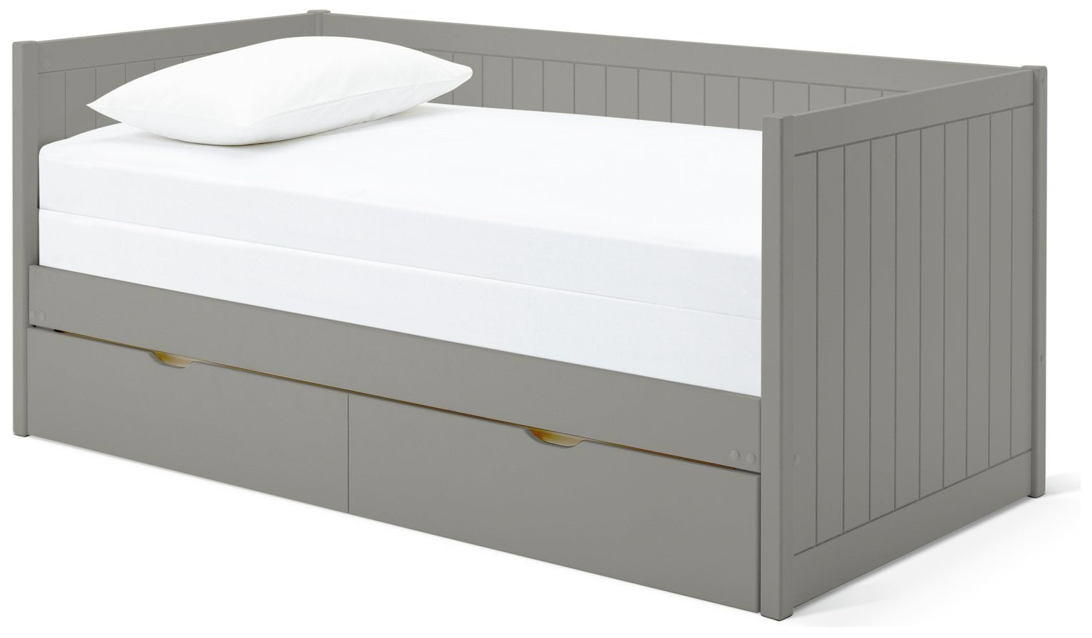 Axel Trundle Day Bed with 1 Drawer - Grey | Space Saving Sleep Solution