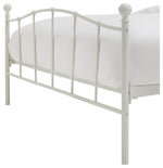 Home Fleur Kingsize Metal Bed Frame - White | Sturdy Durable Mattress Support