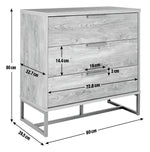Nomad 3 Drawer Chest - Oak Effect | Organized Clothing Space