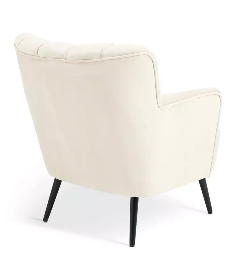 Home Liora Velvet Armchair Natura | Velvet Accent Chair Living Room Lounge
