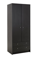 Malibu 2 Door 2 Drawer Wardrobe -Black Oak Effect ( B Grade )