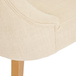 Home Novara Pair of Fabric Dining Chair - Cream | Soft Upholstered Comfort