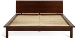 Akio Double Wooden Platform Bed Frame - Walnut | Platform bed frame double