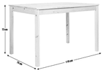 Raye Solid Wood 4 Seater Dining Table - Natural