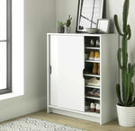 Chloe 2 Door Shoe Storage Cabinet - White (B Grade)