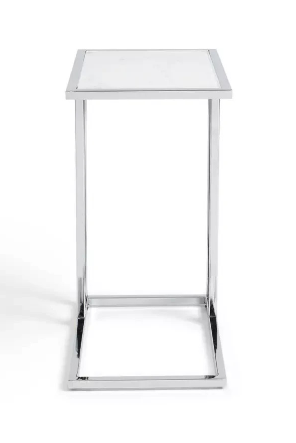 Boutique C Shaped Table Marble Effect | Side Table Sofa End Table Furniture