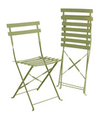 Eve 2 Seater Metal Garden Bistro Set - Green