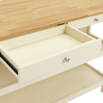 Chicago Solid Wood 2 Seater Bar Island - Cream