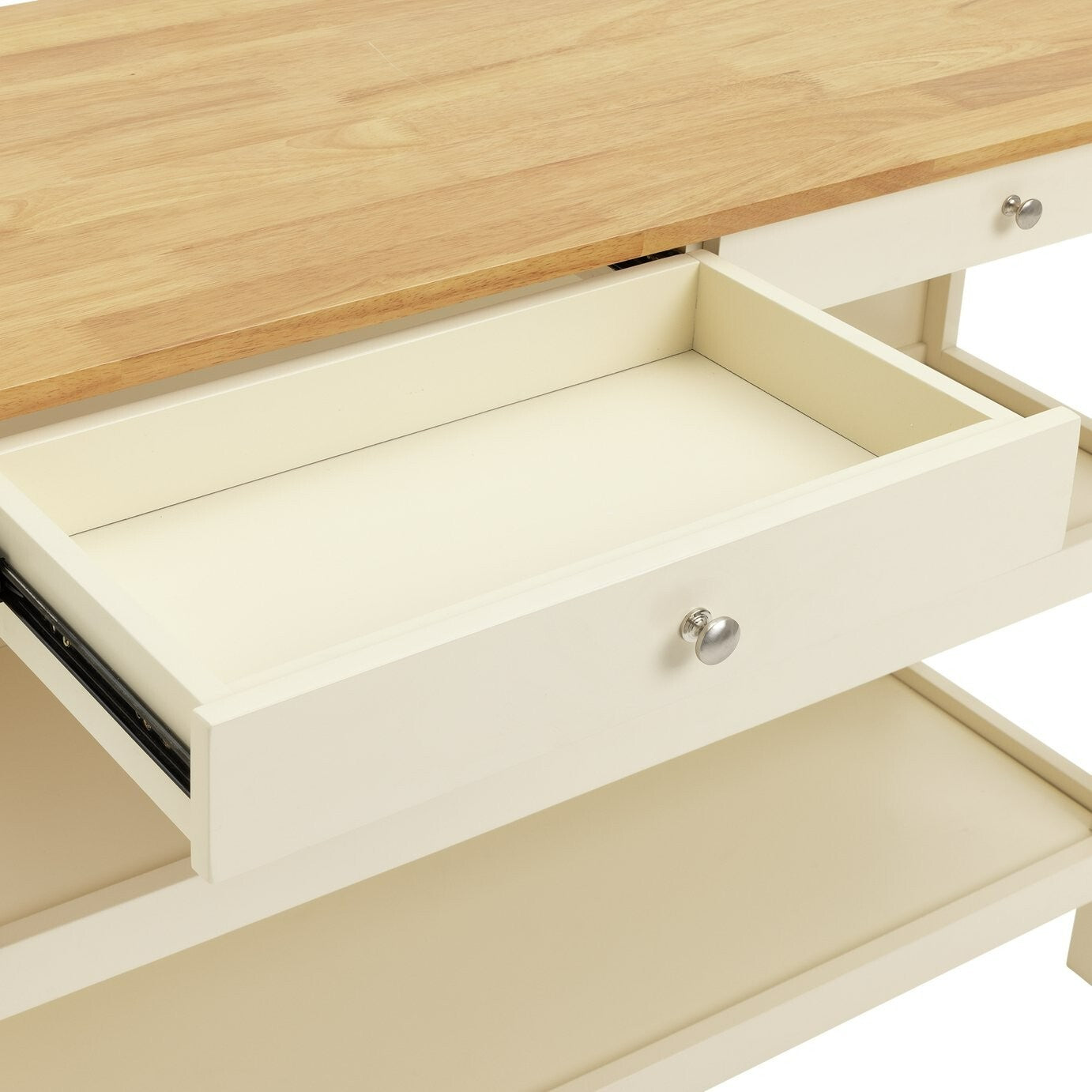 Chicago Solid Wood 2 Seater Bar Island - Cream