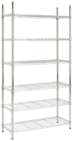 Home Metal 6 Tier Shelving Unit - Chrome