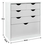 Kids Pagnell 5 Drawer Chest - White | White Chest of Drawers