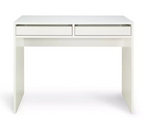 Home Pepper 2 Drawer Desk White | Modern Home Office Computer Study Work Desk Fu