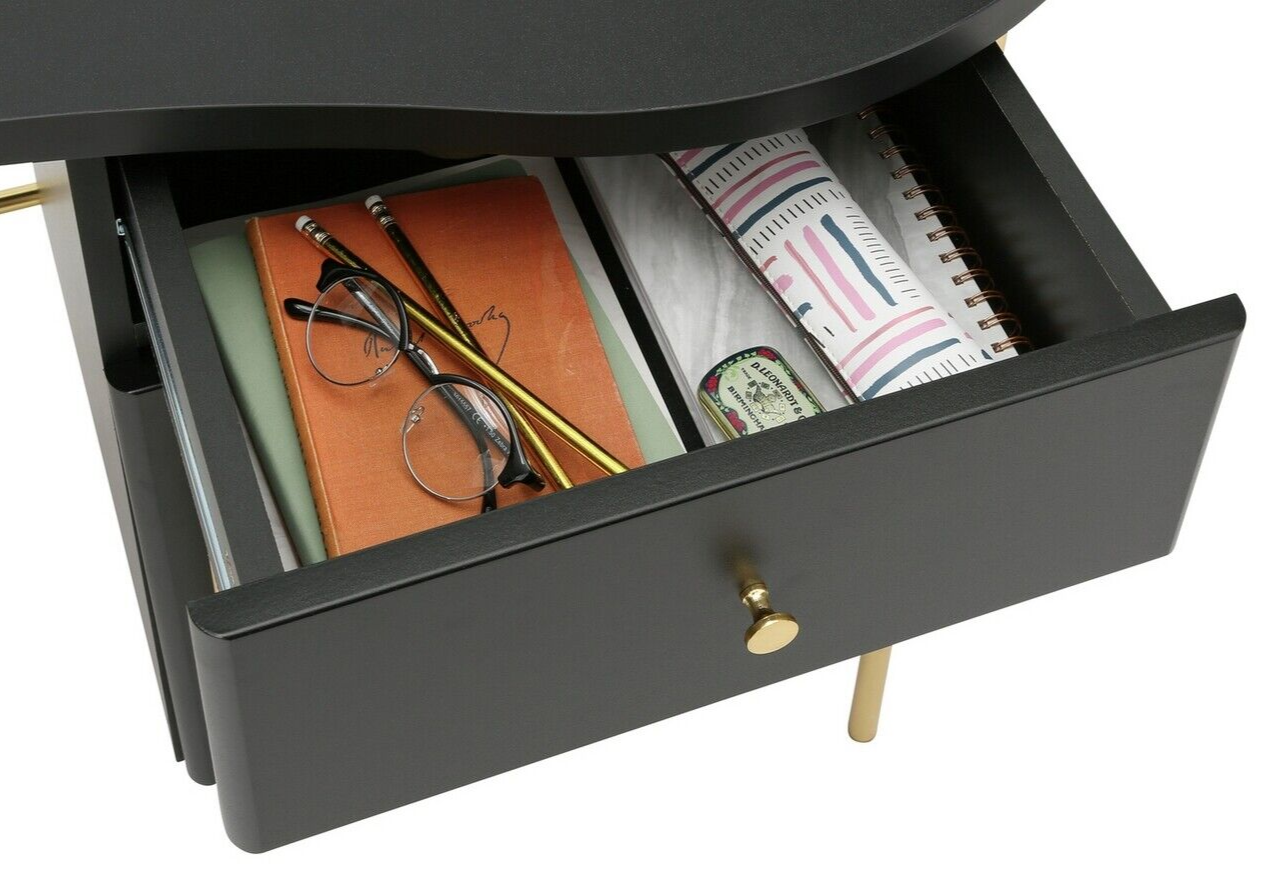 Habitat 1 Drawer Jelly Bean Desk - Black ( B Grade 51712 - 51713 )