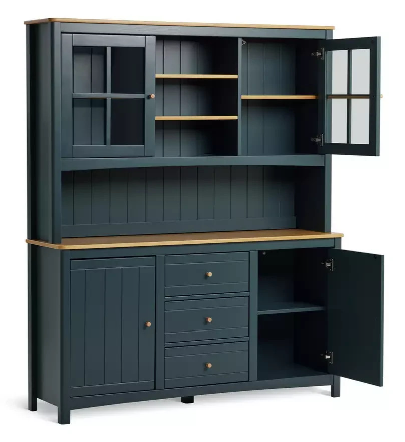 Bournemouth 4 Door 3 Drawer Sideboard Dresser Blue | Storage Cabinet Furniture