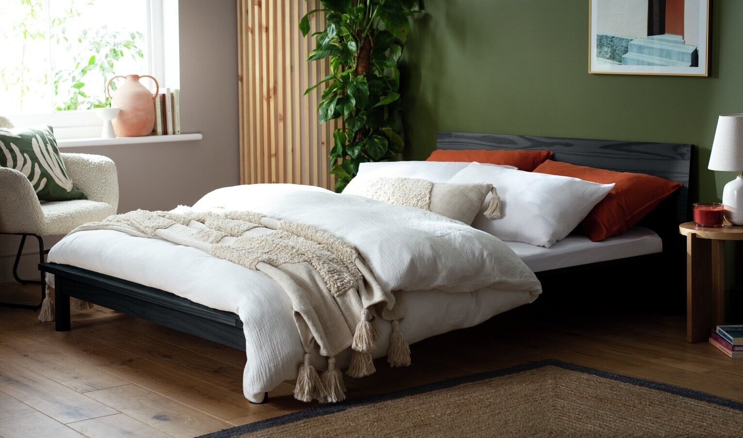 Habitat Akio Kingsize Platform Bed Frame - Black ( B Grade 32618  )