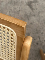 Pair of Peio Rattan Folding Dining Chairs - Natural (S)