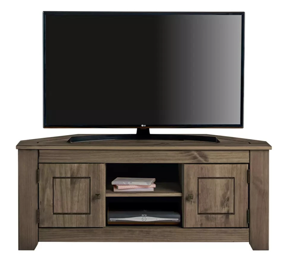 Home Amersham Corner TV Unit Dark Pine | Living Room Entertainment Cabinet