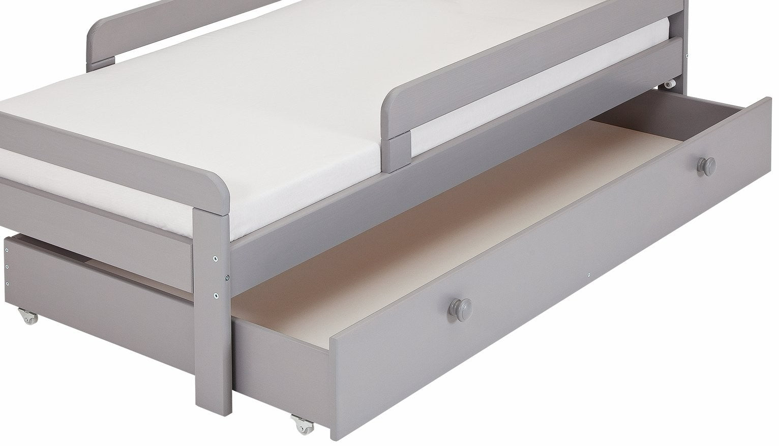 Ellis Toddler Bed Frame with Drawer - Grey | Childrens Bedroom Furniture