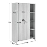 Home Seville 2 Dr Open Shelf Wardrobe -Grey Oak Effect (B Grade)