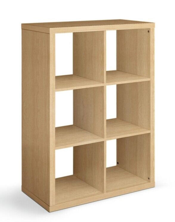 Squares Plus 6 Cube Storage Unit - Oak Effect