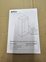 Atlas 2 Door Wardrobe - Black & Brown (B Grade)
