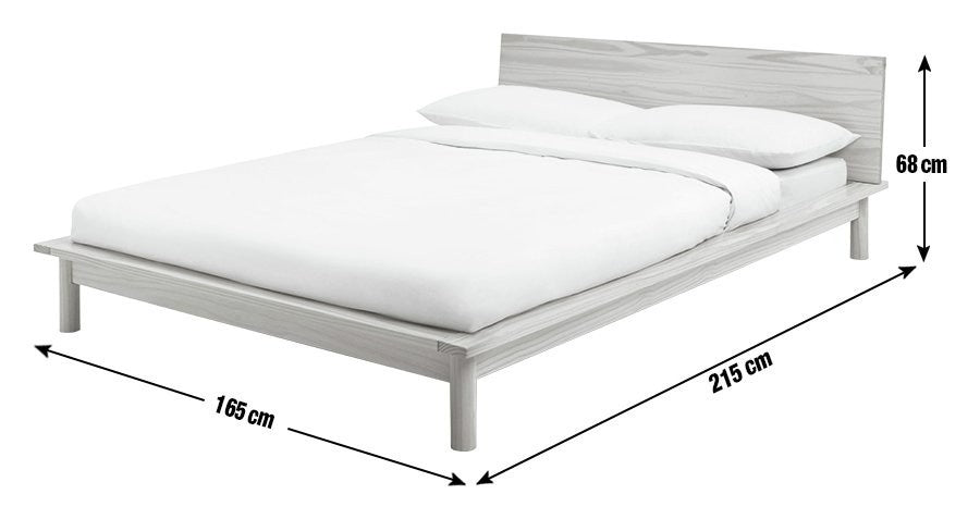Akio Kingsize Wooden Platform Bed Frame - Natural | Timeless wooden platform bed