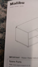 Malibu TV Unit - White (B Grade)