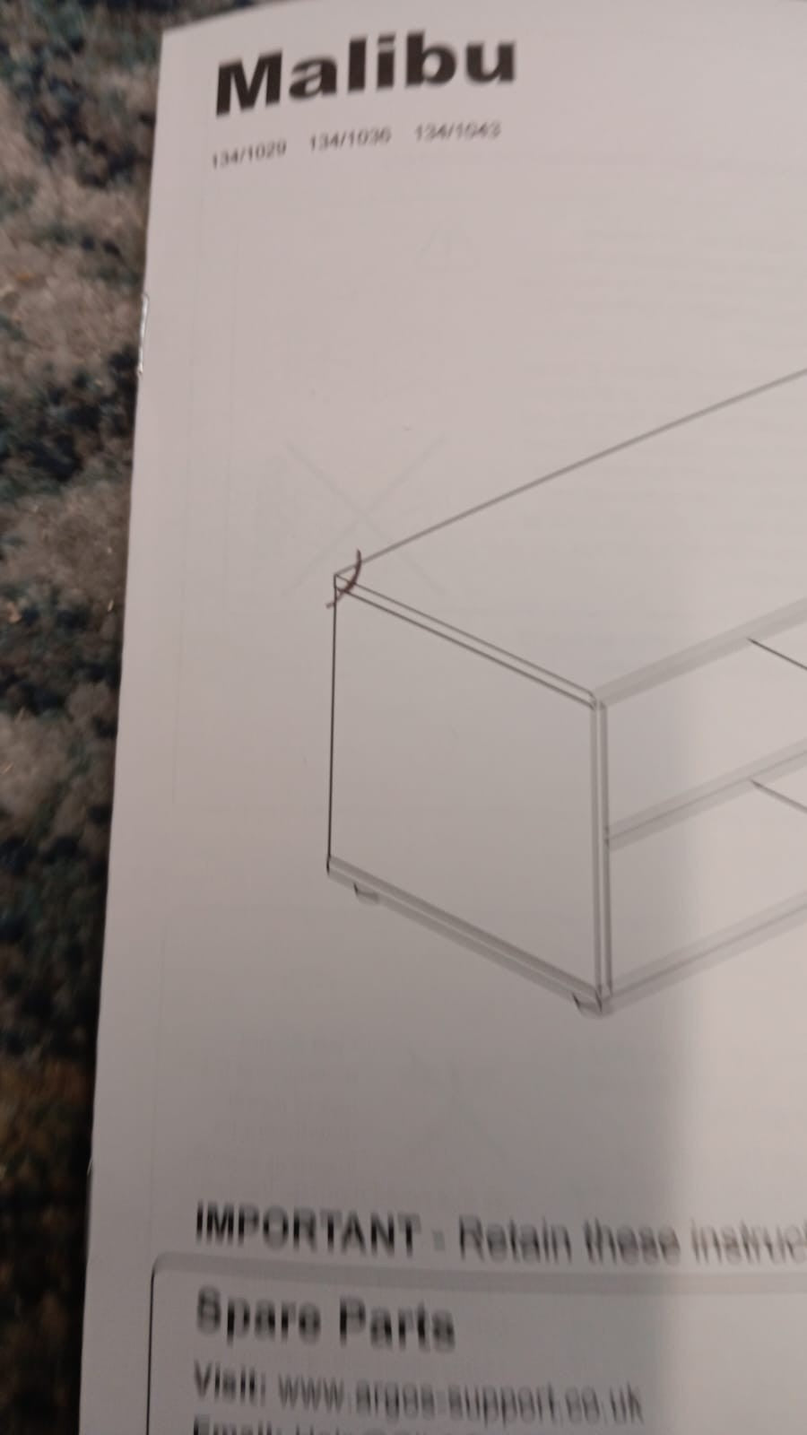 Malibu TV Unit - White (B Grade)