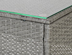 Home 6 Seater Rattan Effect Garden Sofa Set- Dark Grey | Outdoor Patio Furniture